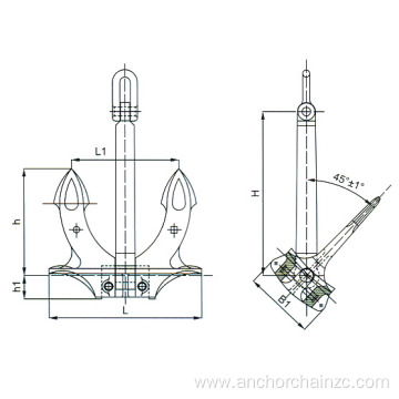 A B C type Hall anchor high quality